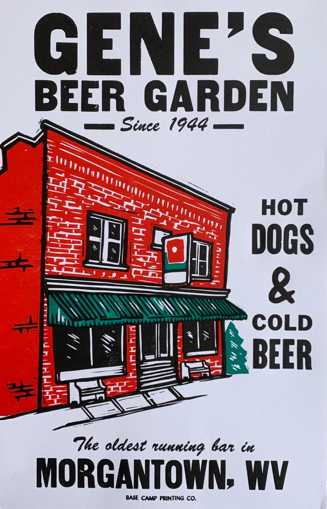 gene's beer garden poster